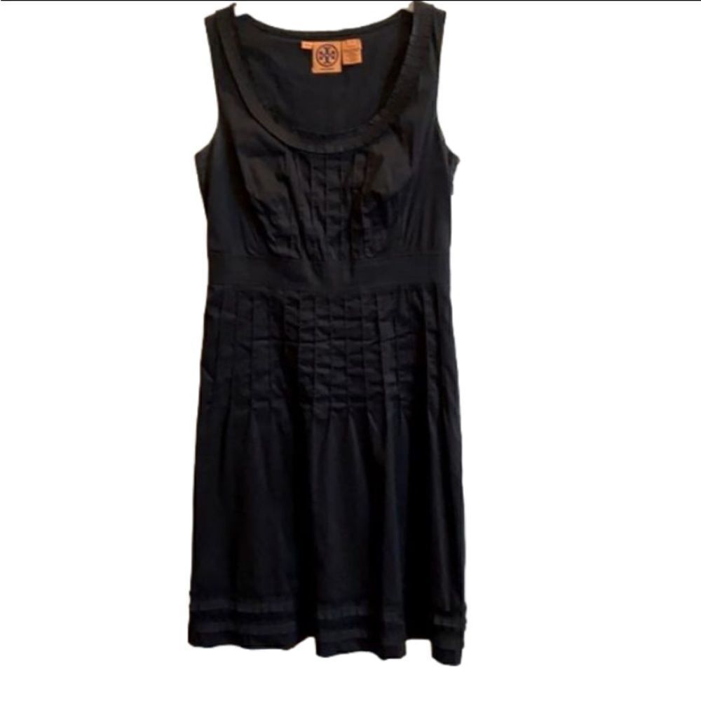 𝅺TORY BURCH BLACK FIT AND FLARE DRESS